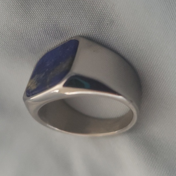 2205- Lapis Lazuli Natural Gemstone Handmade Men's Ring Size 9 NWT - Picture 8 of 8